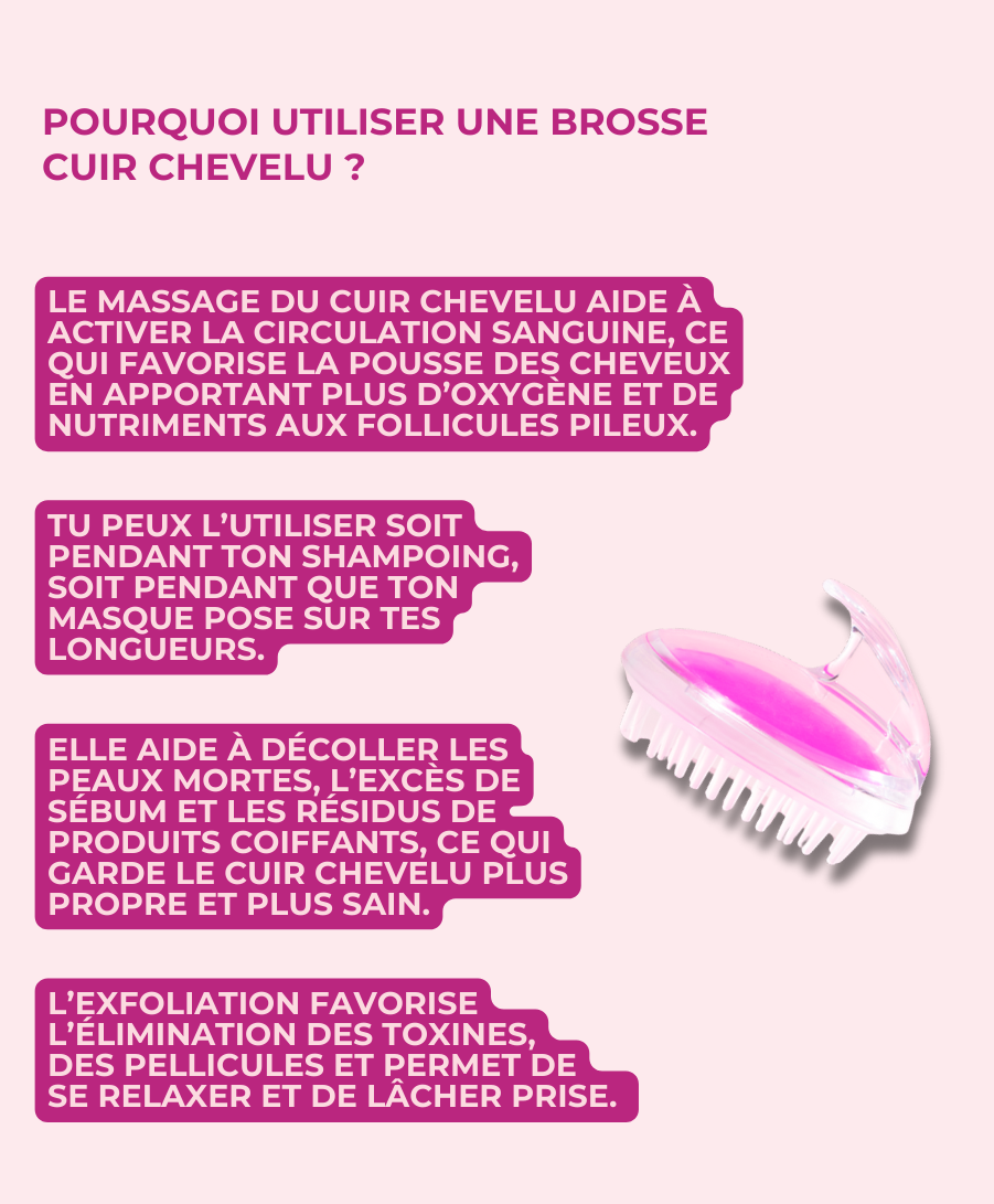 Brosse massage cuir chevelu - 2e image